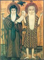 St Antony and st Paul Coptic ikon
