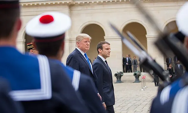 Donald Trump with french president Emmanuel Maccron