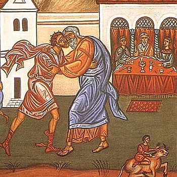 Блудният син, детайл от икона
